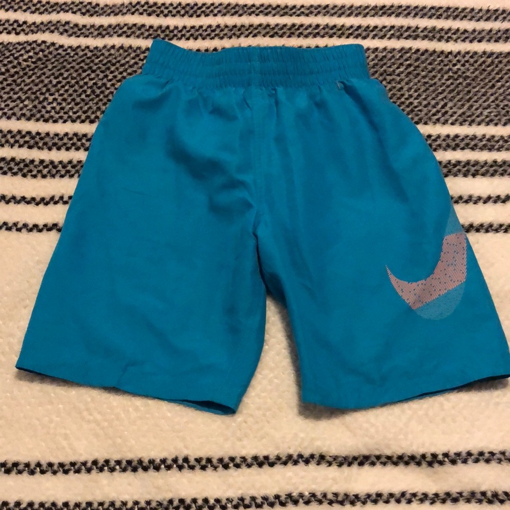 Nike turquoise and orange swim trunks 🩳